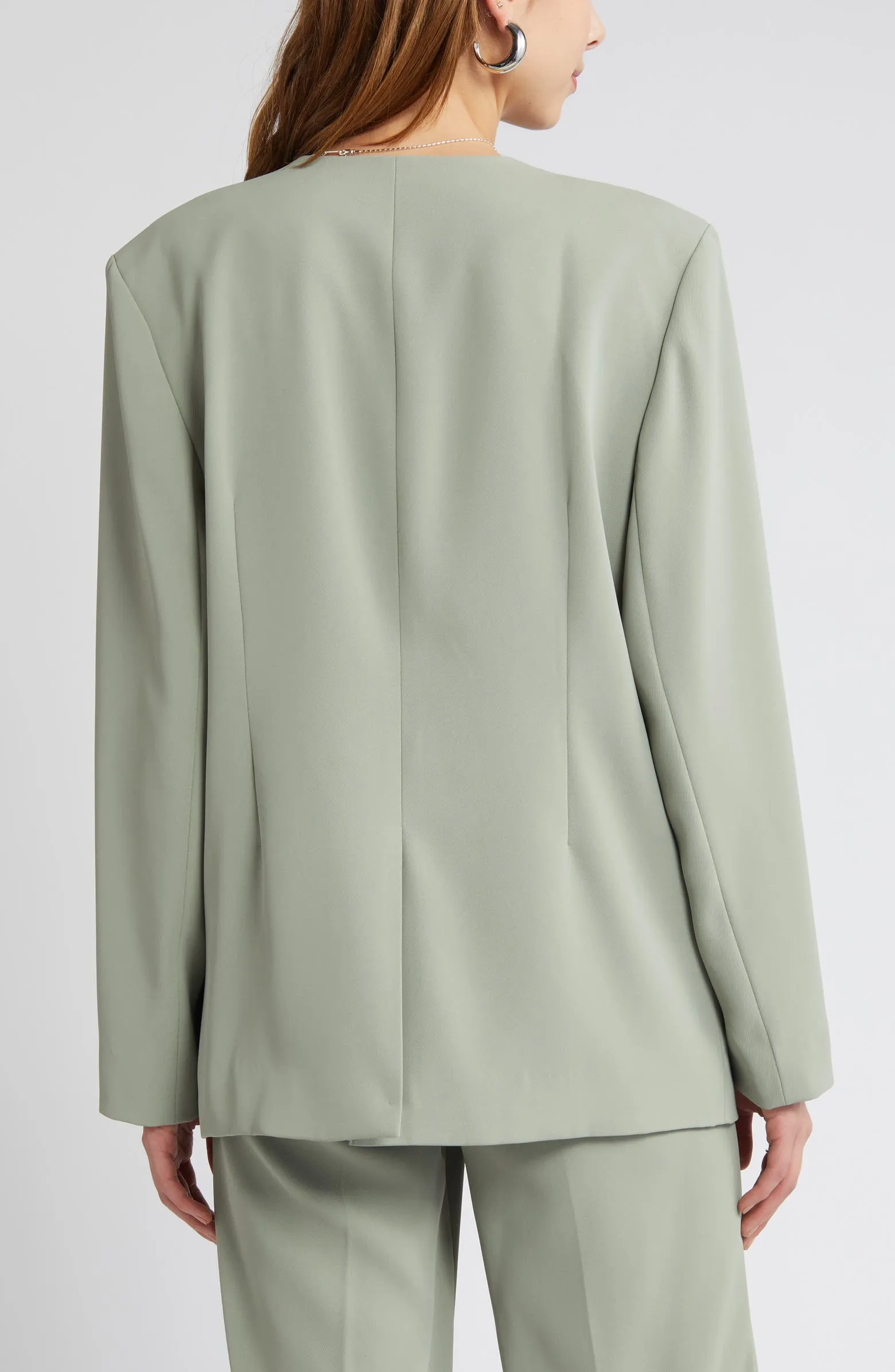 2 Piece V Neck Business Casual Women's Suit (Blazer Pants)