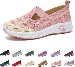 2025 New Orthowalkway Womens Shoes, Women's Orthopedic Walking Shoes, Slip-on Lightweight Flat Soft Soled Orthopedic Shoe