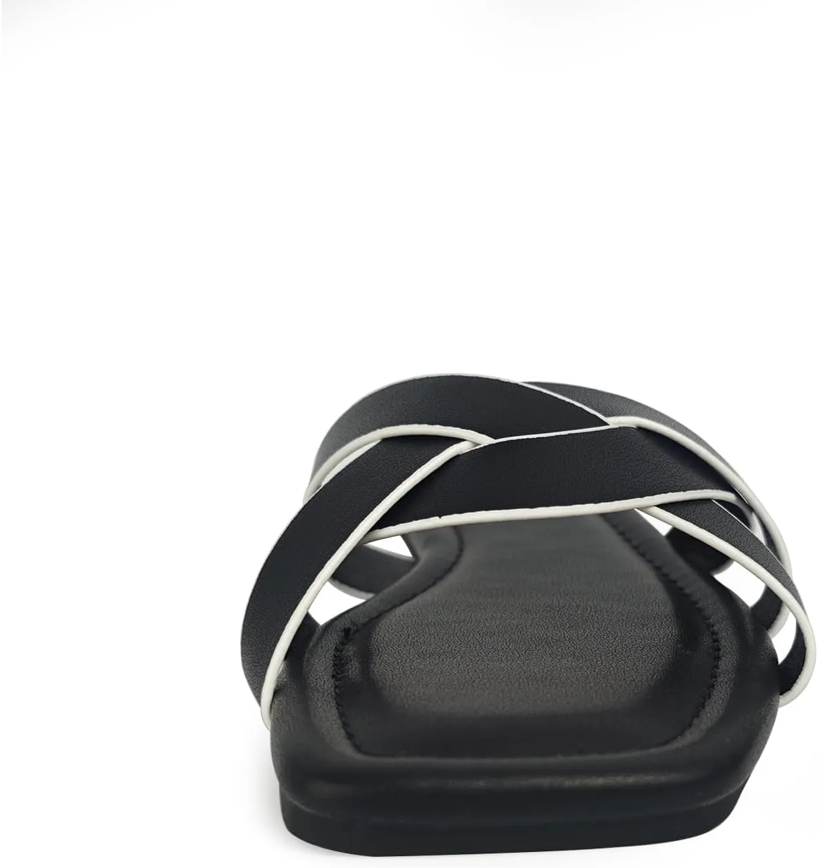 2025 Women's Sandals - Roman Braided Square Toe Flat Shoes, Comfortable Summer Beach Casual Sandals US 6-11
