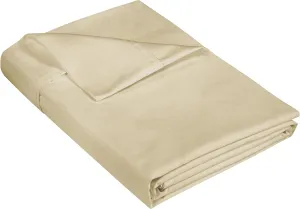 400 Thread Count 100% American Grown Cotton Sand Flat Sheet Only - Cooling Sheets - Luxury Sateen Weave - Full Size Flat Sheet Sold Separately - Super Soft Cotton Top Sheets (Full, Moroccan Sand)