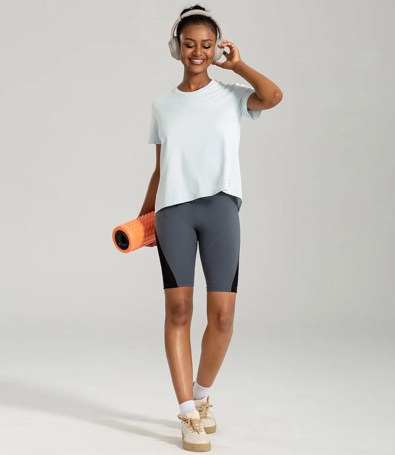 AARYA Workout Tops for Women UPF50 Breathable Loose Fit Yoga T Shirts Short Sleeve Running Gym Athletic Tee Top