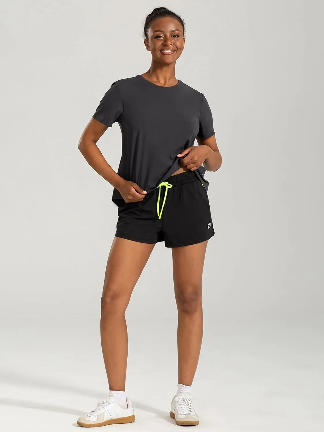 AARYA Workout Tops for Women UPF50 Breathable Loose Fit Yoga T Shirts Short Sleeve Running Gym Athletic Tee Top