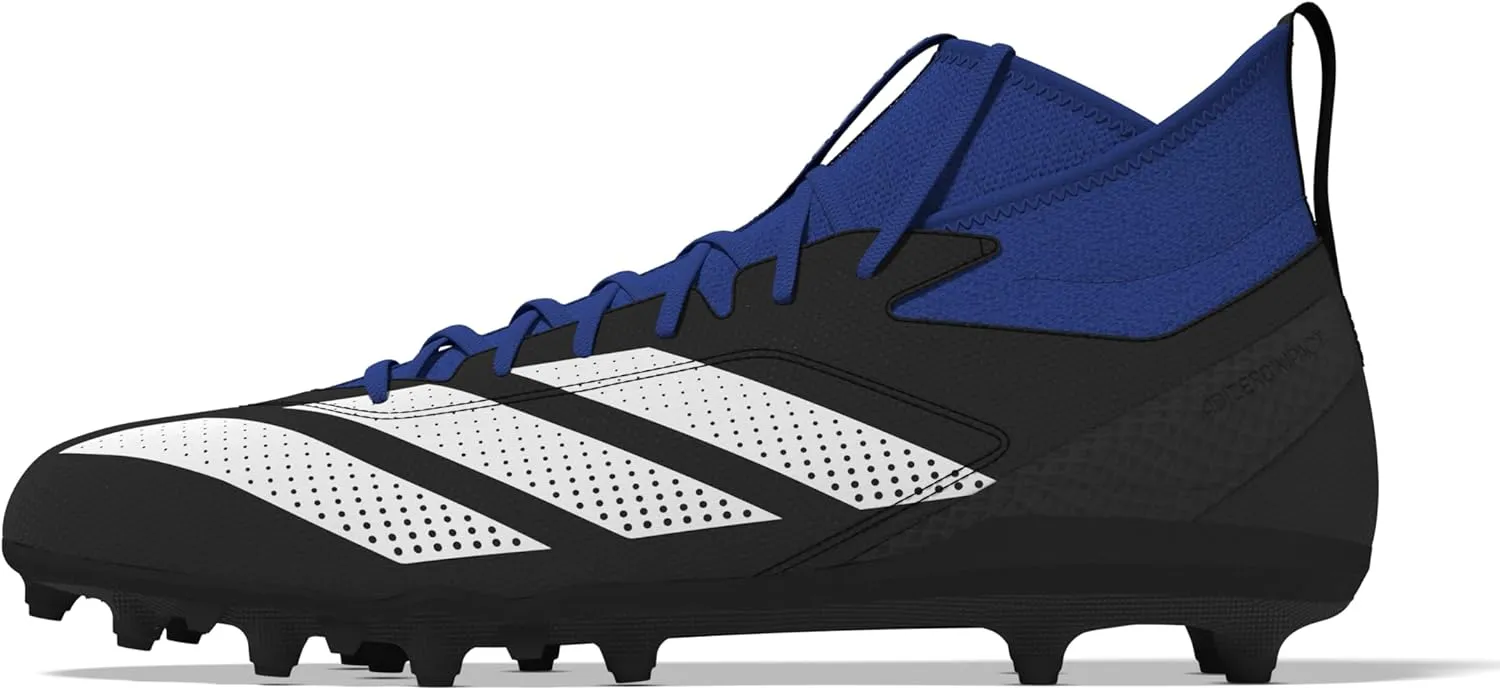 adidas Men's Adizero Impact.2 American Football Sneaker, Black/White/Team Royal Blue, 13.5