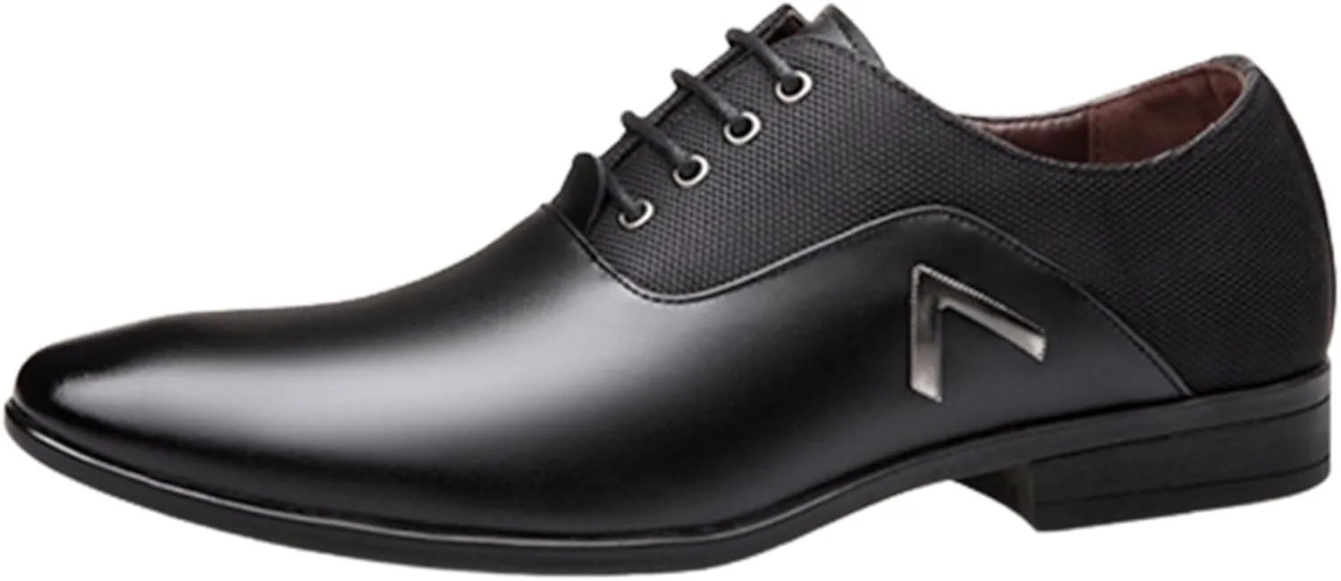 ADMLZQQ Mens Dress Shoes Oxfords Casual Retro Classic Comfortable Formal Derby Business Dress Shoes for Men