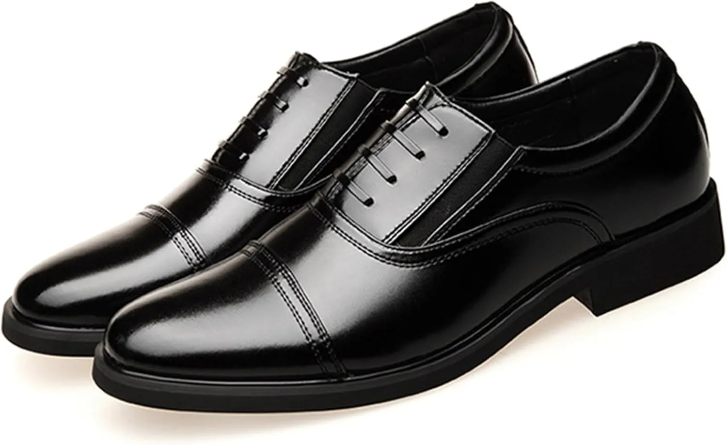 ADMLZQQ Men's Oxford Pointed Toe Dress Shoes Classic Formal Derby Shoes