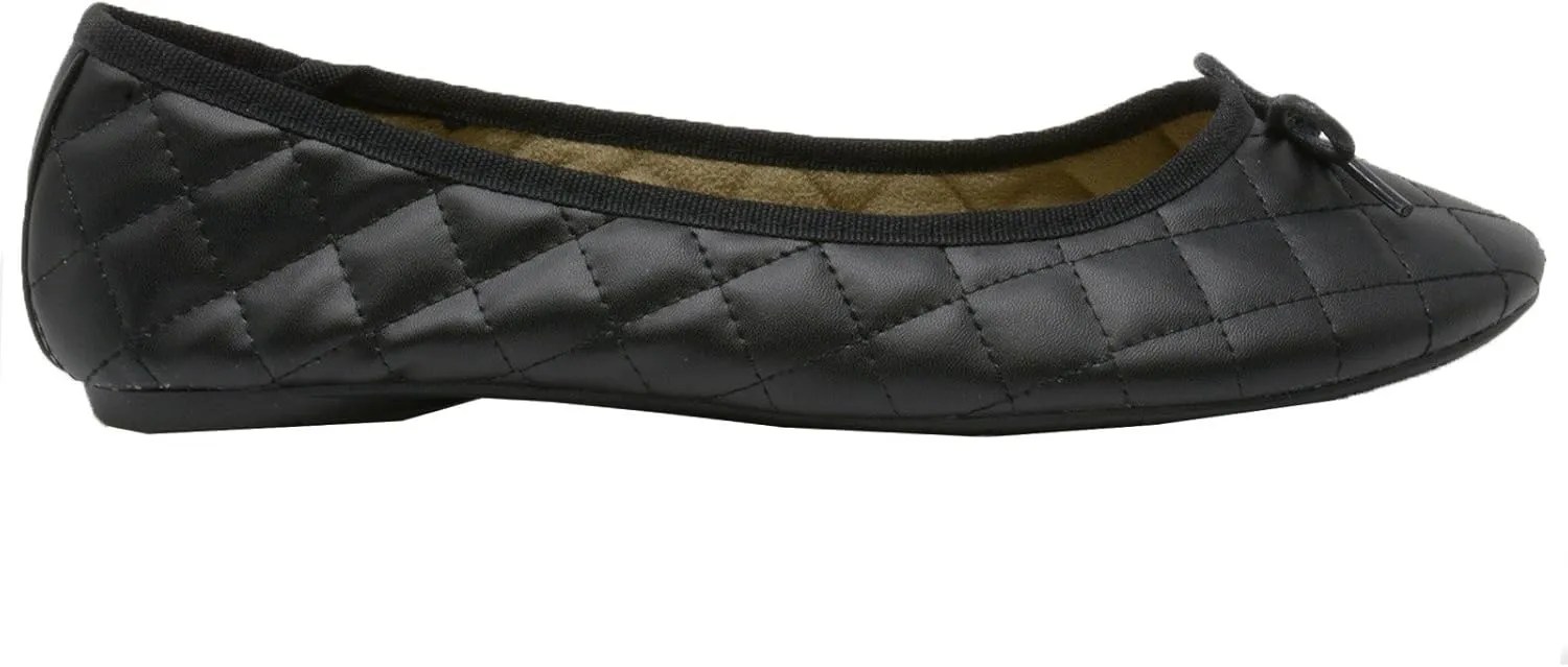 Alpine Swiss Women’s Aster Ballet Flats | Patent Leather Slip-On Shoes | Quilted Pillow Stitch | Rounded Toe | Everyday Comfortable Fashion Footwear