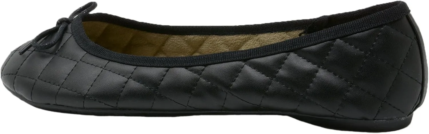 Alpine Swiss Women’s Aster Ballet Flats | Patent Leather Slip-On Shoes | Quilted Pillow Stitch | Rounded Toe | Everyday Comfortable Fashion Footwear