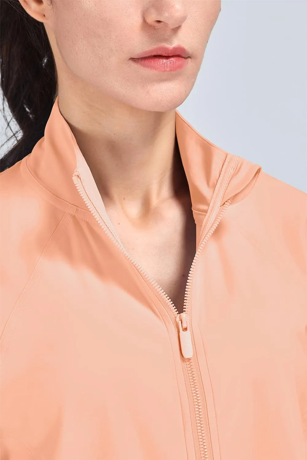 altiland Women's Athletic Running Yoga Gym Track Zip Up Cropped Jackets UPF 50  Sun Protection Long Sleeve Workout Shirts