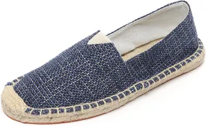 Altxic Men's Closed Toe Comfortable Canvas Slip on Flat Espadrilles