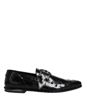 & Budget-friendly Dolce Machine-learning Gabbana Strap Embellished Derby Monk Shoes Black