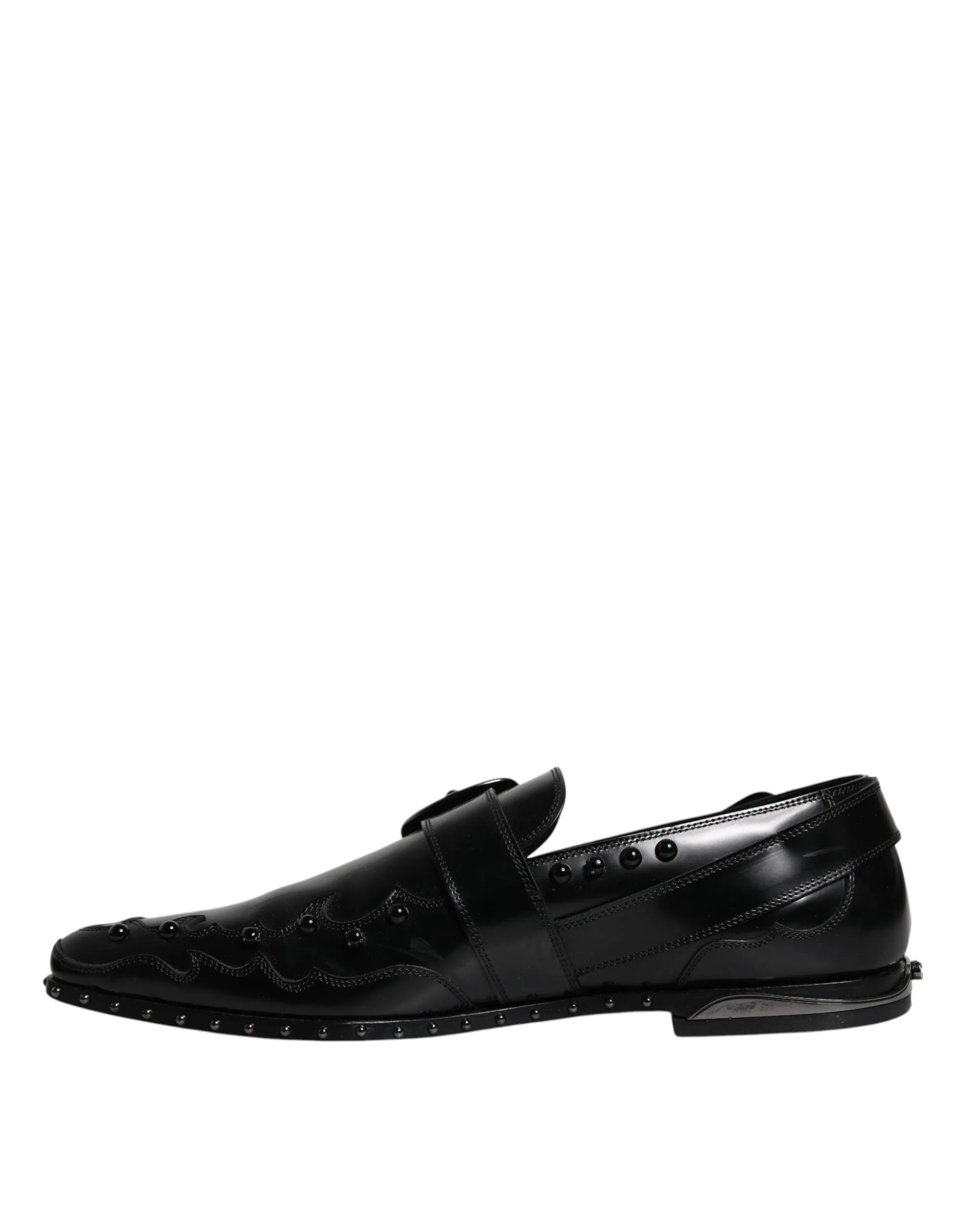 & Budget-friendly Dolce Machine-learning Gabbana Strap Embellished Derby Monk Shoes Black
