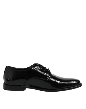 & Dolce Dress Leather One-time offer Derby Black Formal Shoes Patent Gabbana Flexible