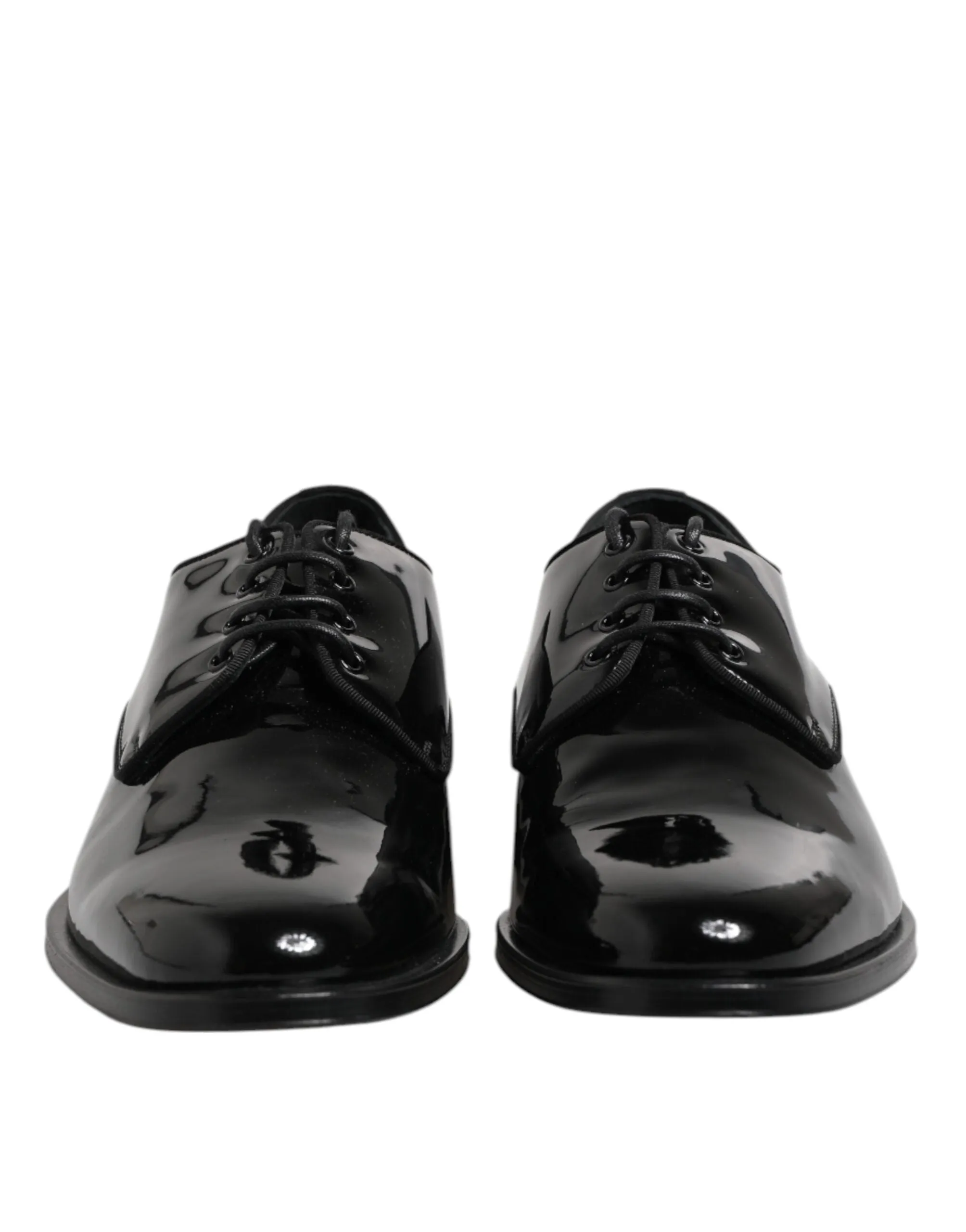 & Dolce Dress Leather One-time offer Derby Black Formal Shoes Patent Gabbana Flexible