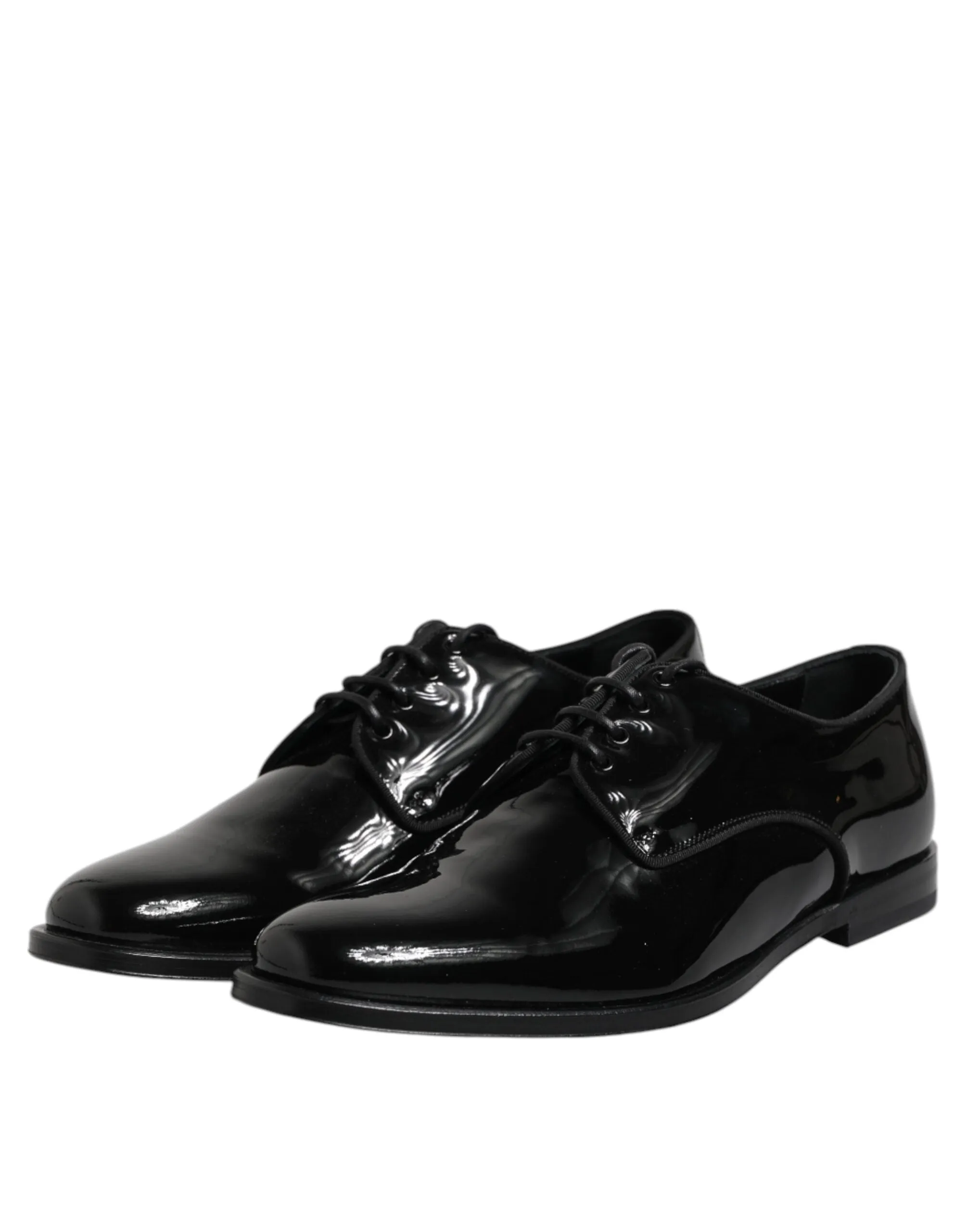 & Dolce Dress Leather One-time offer Derby Black Formal Shoes Patent Gabbana Flexible