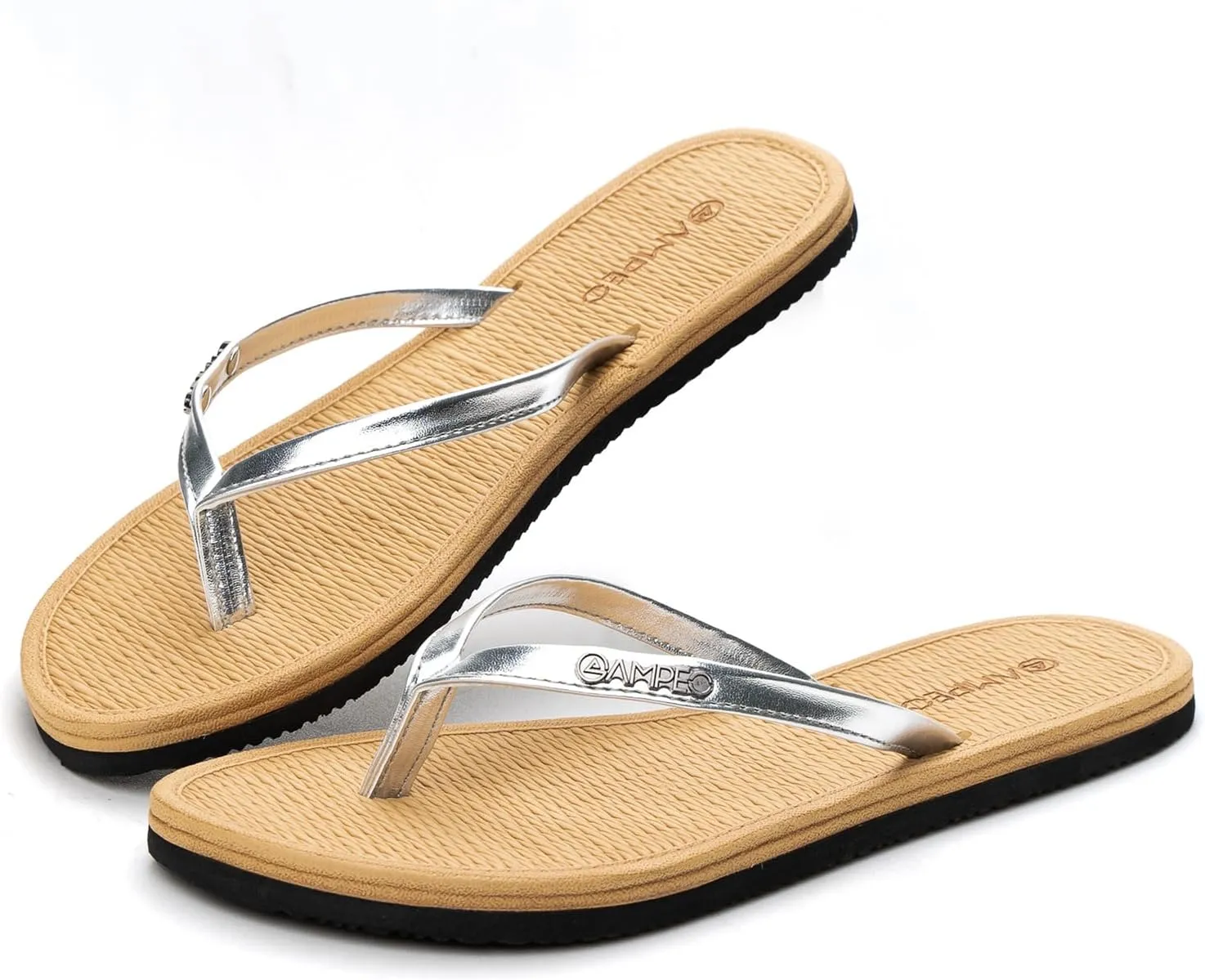 Ampeo Women's Flip Flops Comfortable Lightweight Summer Beach Quick-Dry Thong Flat Sandals