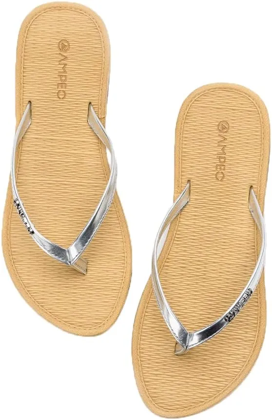 Ampeo Women's Flip Flops Comfortable Lightweight Summer Beach Quick-Dry Thong Flat Sandals