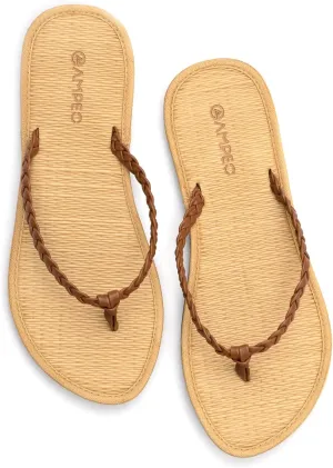 Ampeo Women's Flip Flops Comfortable Lightweight Summer Beach Quick-Dry Thong Flat Sandals