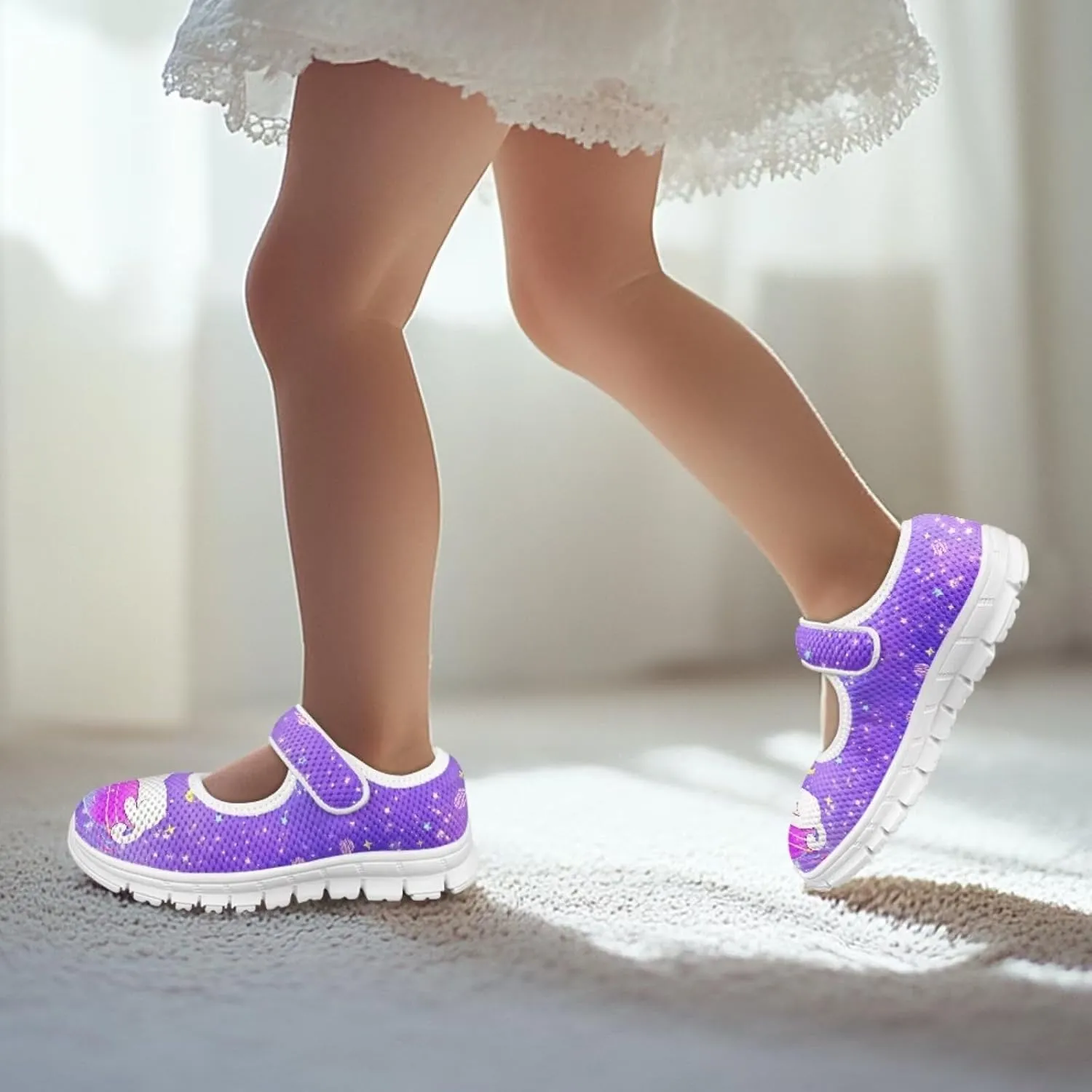 Animal Print Mary Jane for Girls Slip On Casual Outdoor School Sports Shoes Lightweight Flat Walking Sneaker