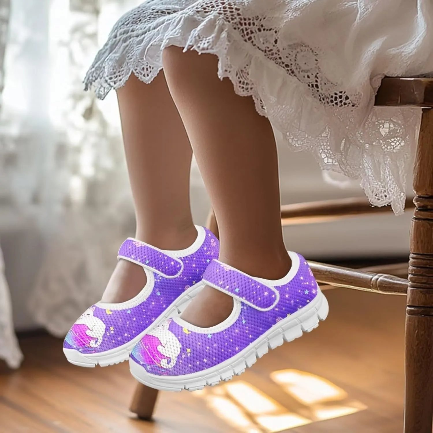 Animal Print Mary Jane for Girls Slip On Casual Outdoor School Sports Shoes Lightweight Flat Walking Sneaker