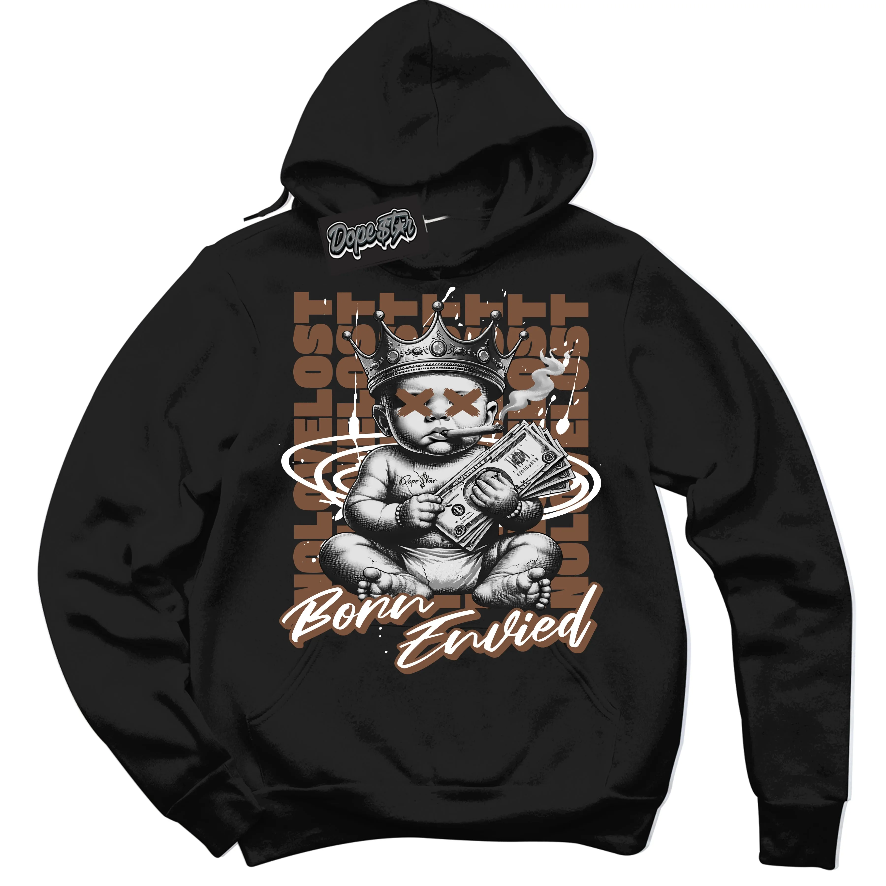 Archaeo Brown White 1s Sneaker Hoodie Born Envied Graphic