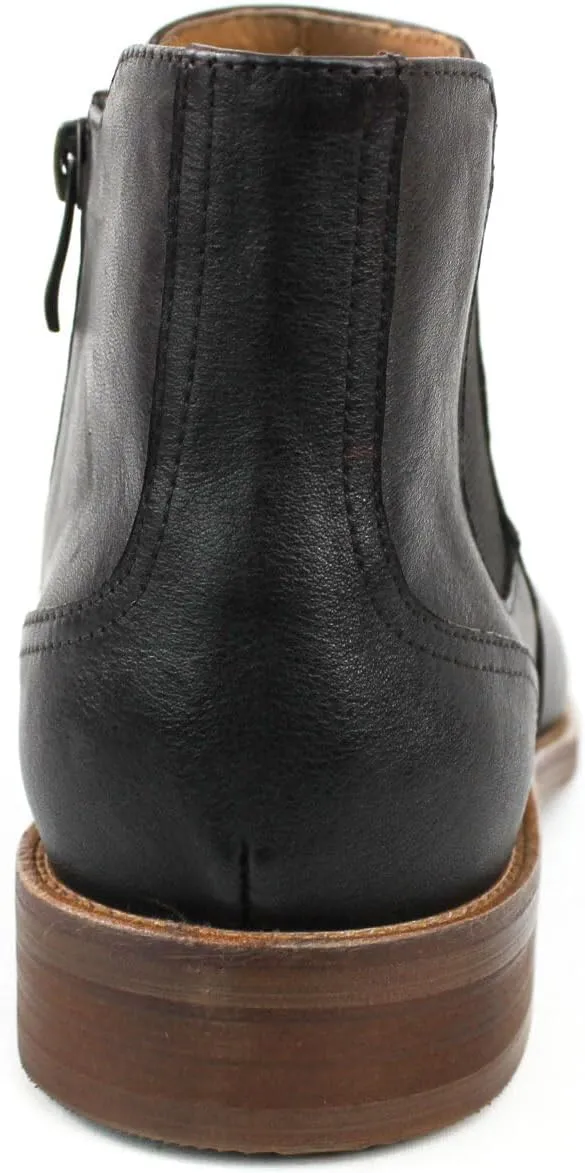 AZAR MAN Men's Exclusive Genuine Leather Cap Toe Boots With Zipper