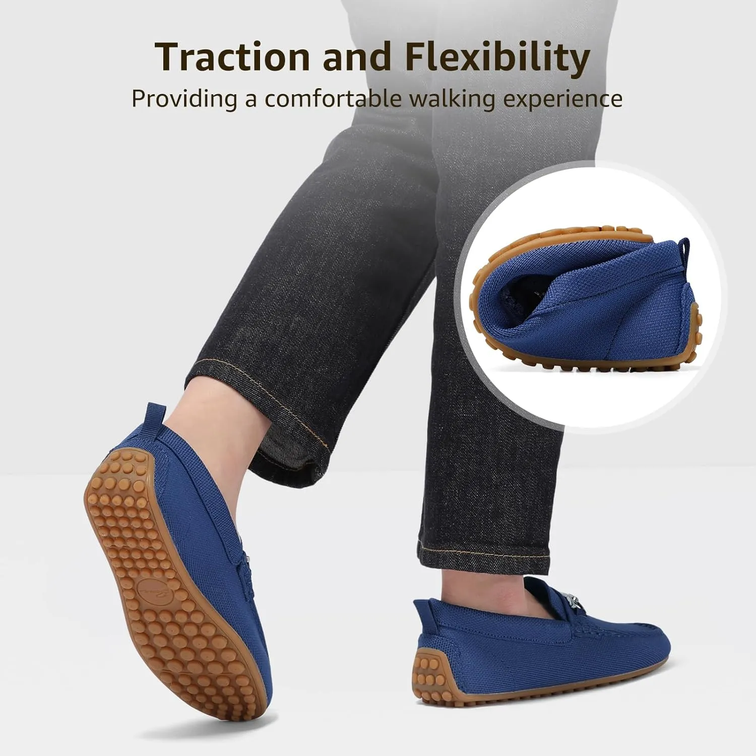 Bacia Knit Womens Loafers Comfortable Flat Dress Shoes for Office Work