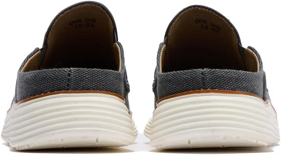 Backless Slip On Casual Mens Fashion Open Back Loafers Outdoor Slippers Canvas House Indoor Non-Slip Shoes
