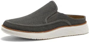 Backless Slip On Casual Mens Fashion Open Back Loafers Outdoor Slippers Canvas House Indoor Non-Slip Shoes