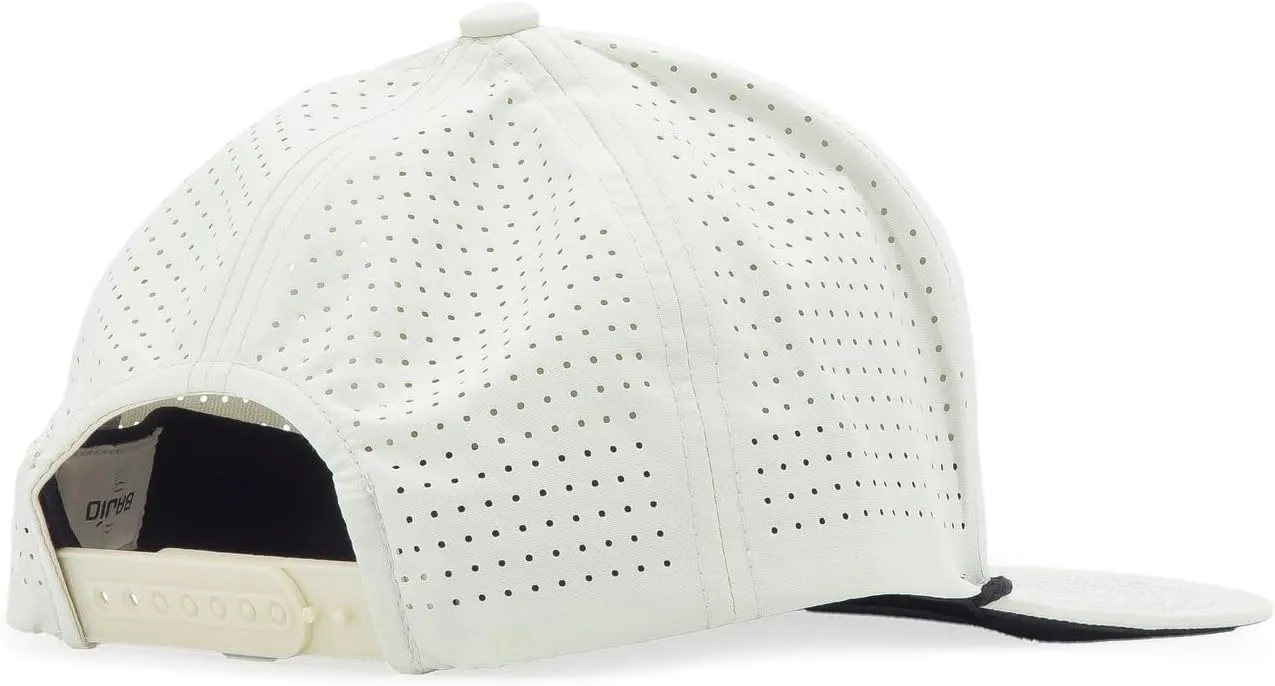 Bajío Flat Brim Fishing Hat – Marine Art Snapback Trucker Cap with Embroidered Ocean Design, Breathable and Coastal-Ready