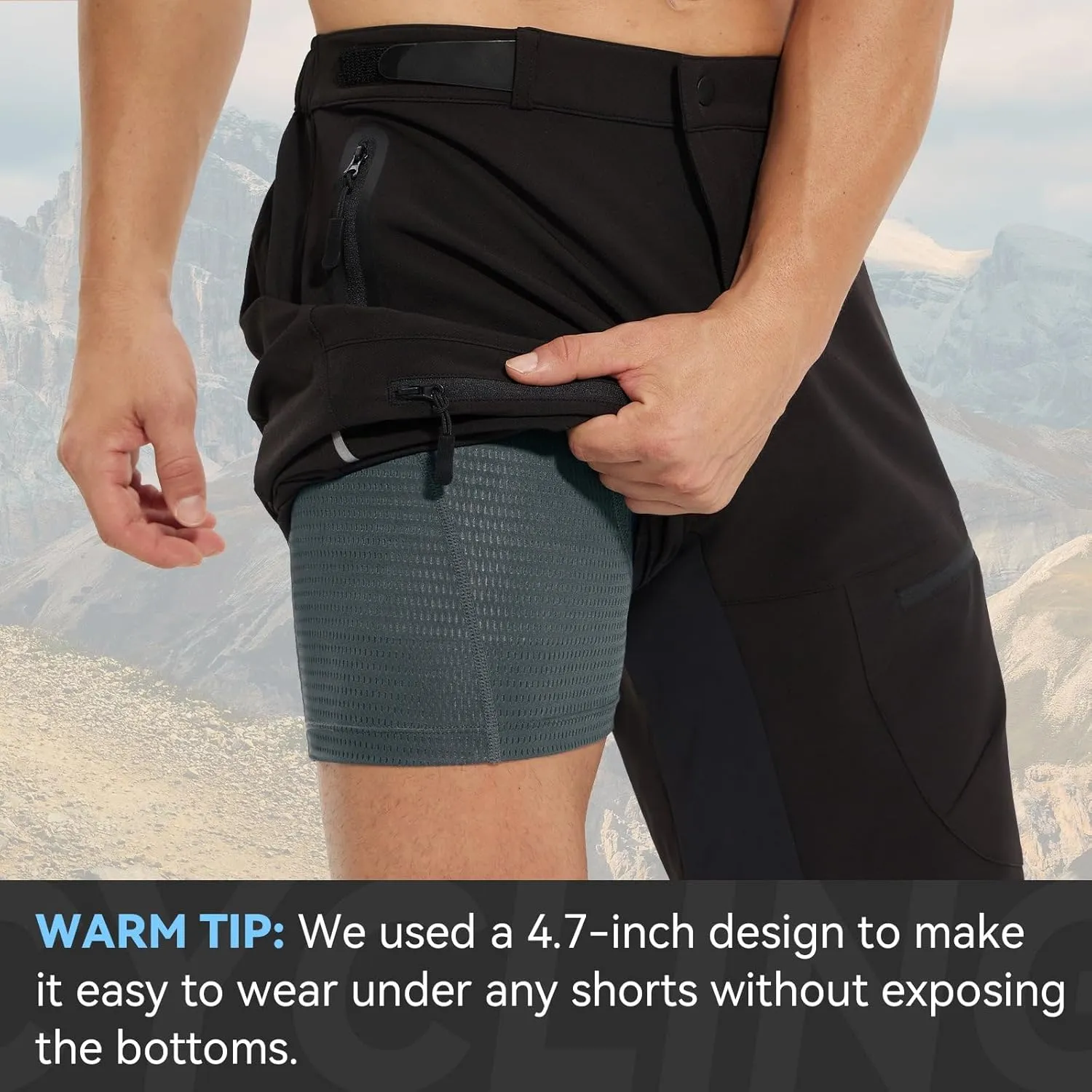 baleaf Men's 4D Padded Bike Shorts Cycling Underwear with Padding Road Biking MTB Liner Shorts Bicycle Gear