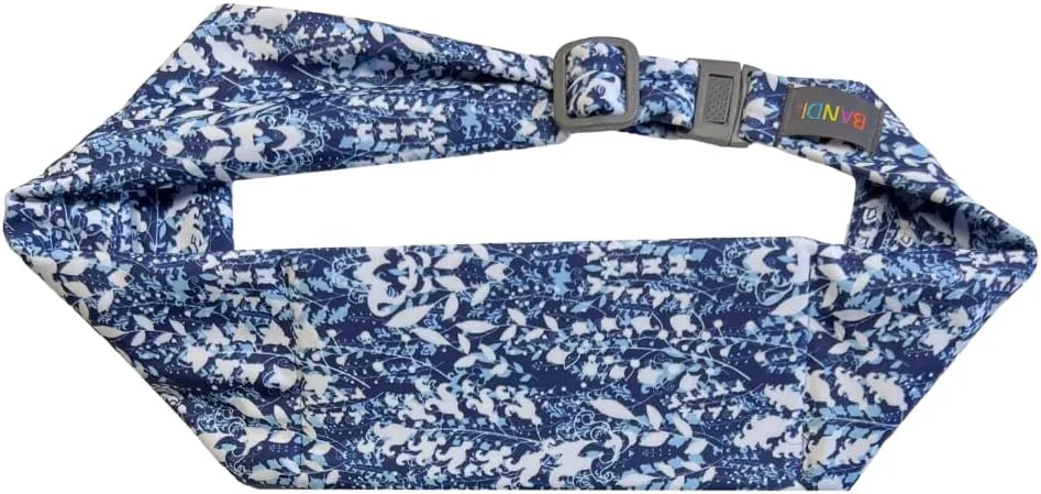 BANDI Plus Size Fanny Pack for Women - Travel-Ready Pocket Belt with Secure Hidden Money & Running Belt for Phone, Passport, Keys, & Medical Devices, Adjustable Fit, Comfortable (Blue Ivy)