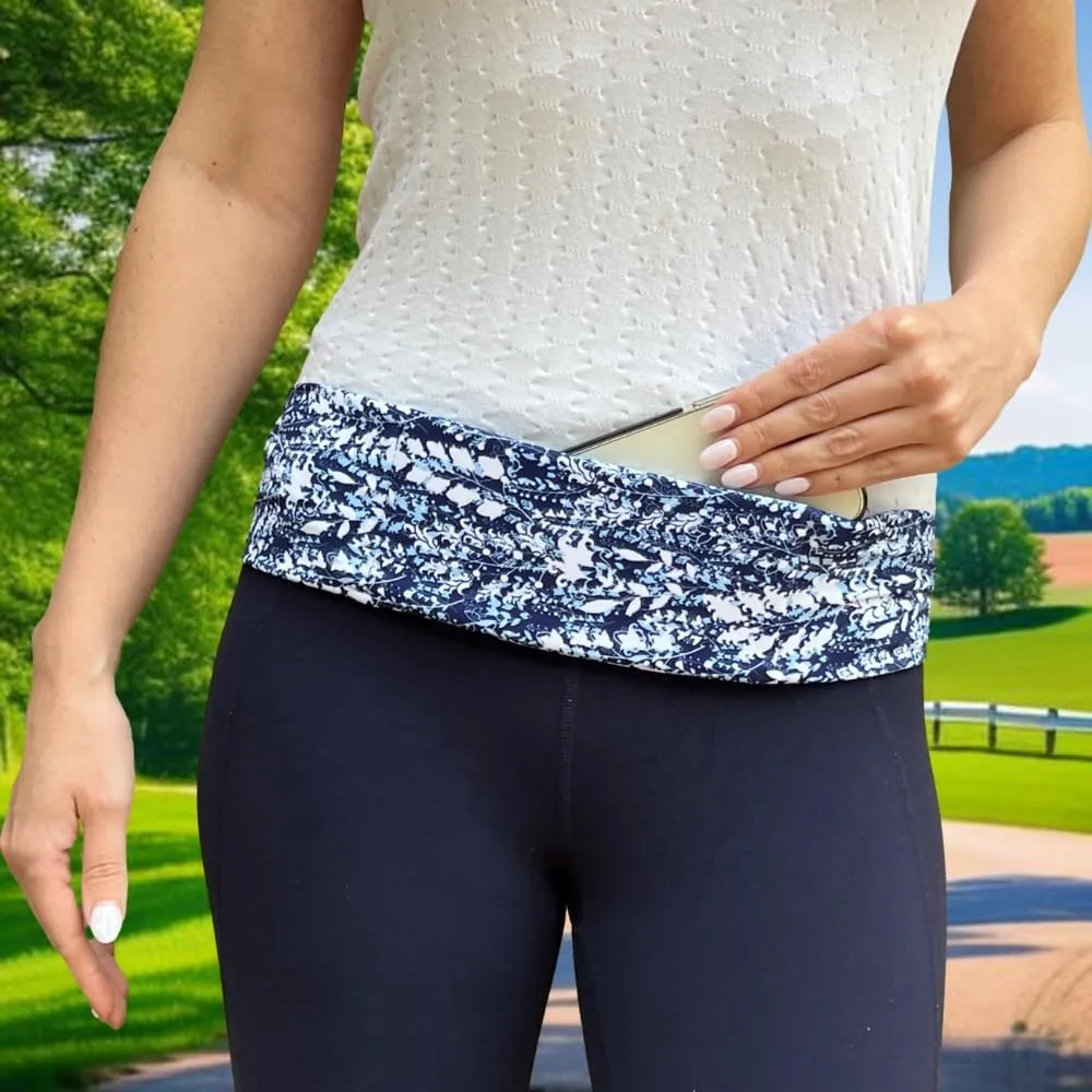 BANDI Plus Size Fanny Pack for Women - Travel-Ready Pocket Belt with Secure Hidden Money & Running Belt for Phone, Passport, Keys, & Medical Devices, Adjustable Fit, Comfortable (Blue Ivy)