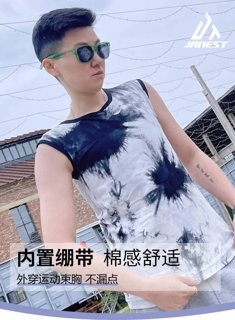 BaronHong Tomboy Built-in Chest Binder 3 Rows Clasp Masculine Tank Top Breathable Sturdy Stretchy
