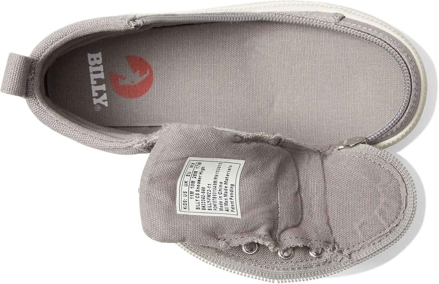 BILLY Footwear Kids Unisex CS High-Top Sneakers with Canvas Upper, Little/Big Kid
