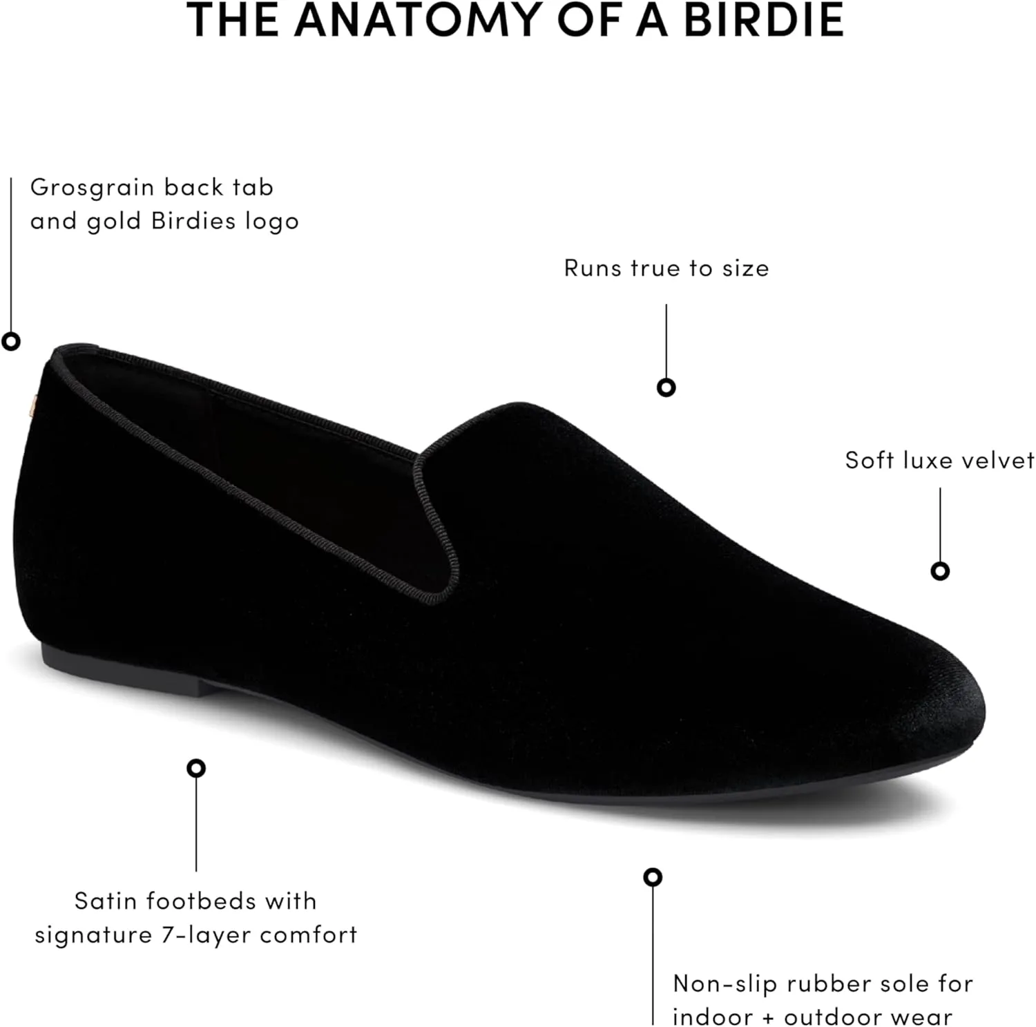 Birdies Women's Starling, Slip-On Flats, Comfortable Casual Dressy Shoes