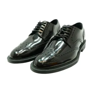 Black Derby Bucature Fonda Gomma Shoes