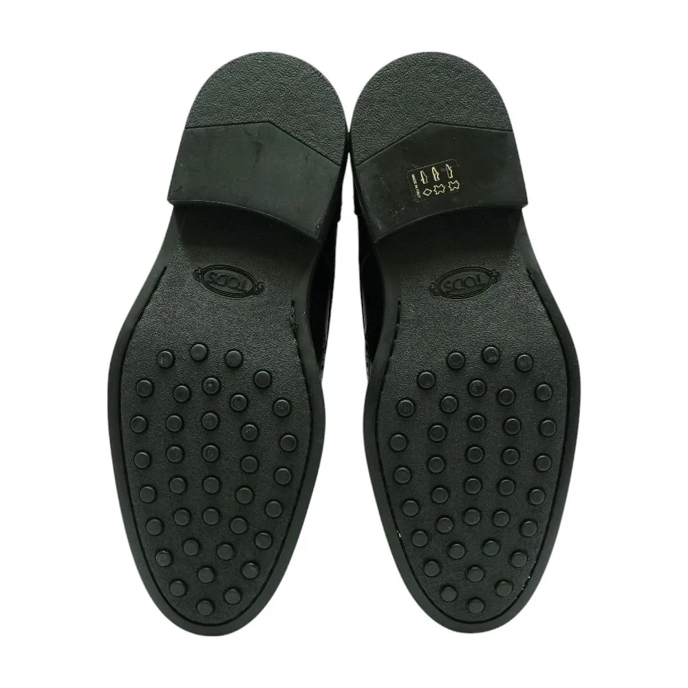 Black Derby Bucature Fonda Gomma Shoes