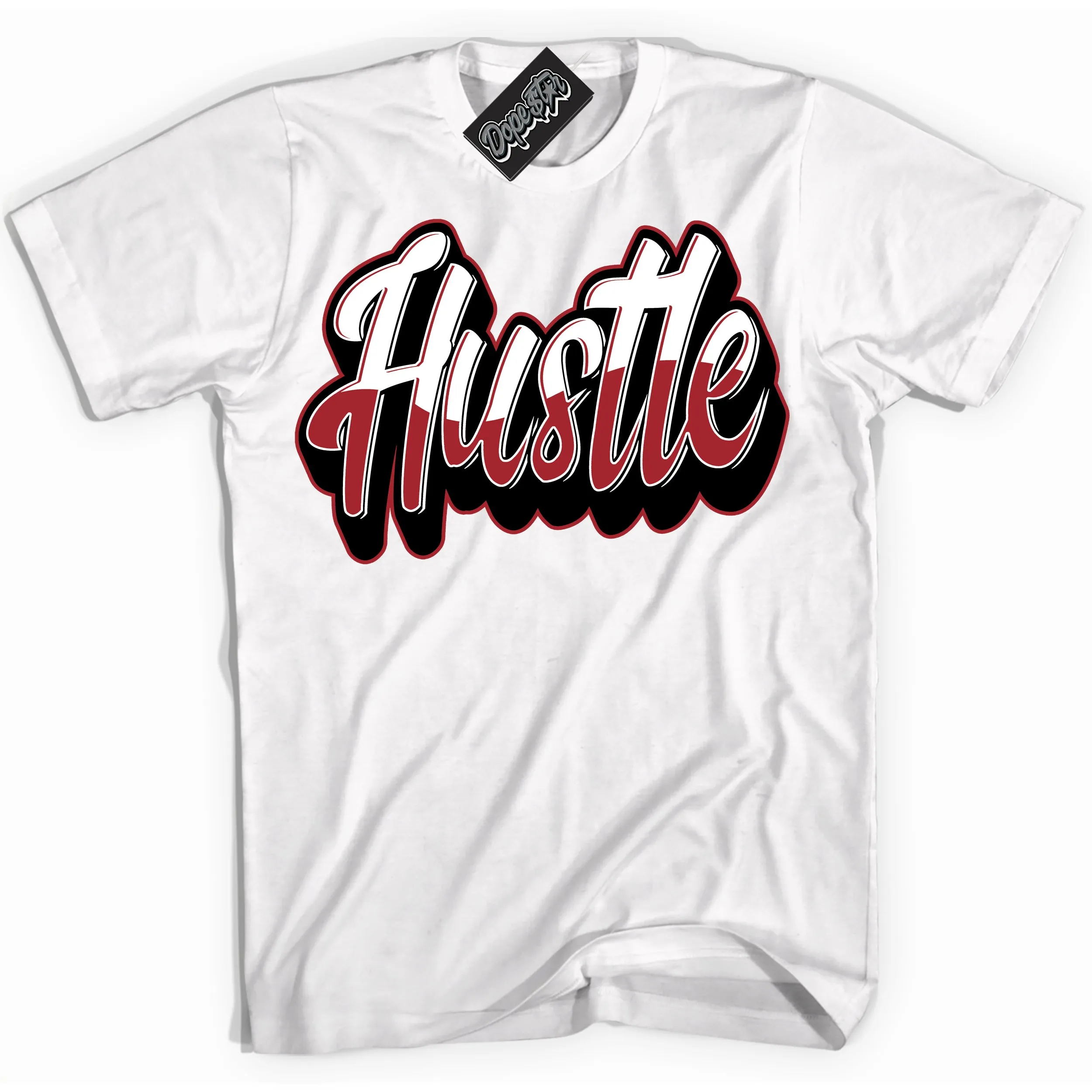 Black Toe Bright Crimson Dunk Sneaker Shirt Hustle Graphic