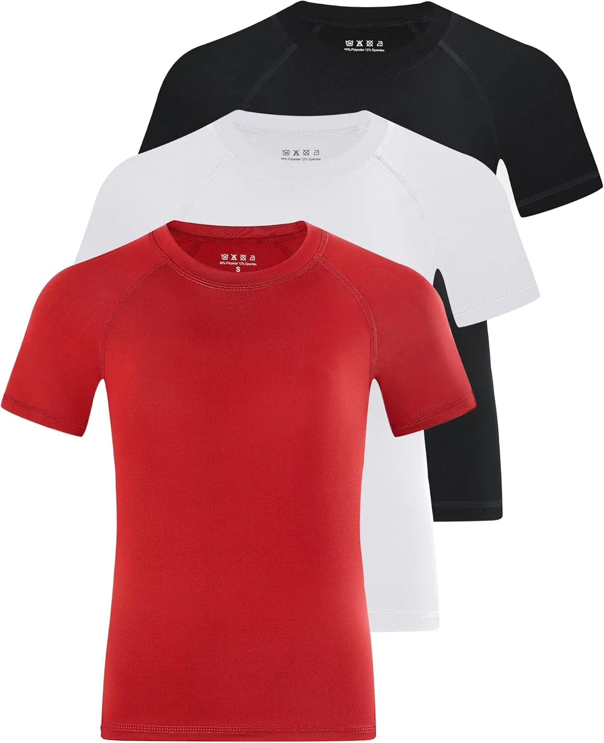 Blueleaf Boys Compression Shirt Short Sleeve Youth Basketball Football Undershirt Kids Quick Dry Athletic Base Layer T-Shirt