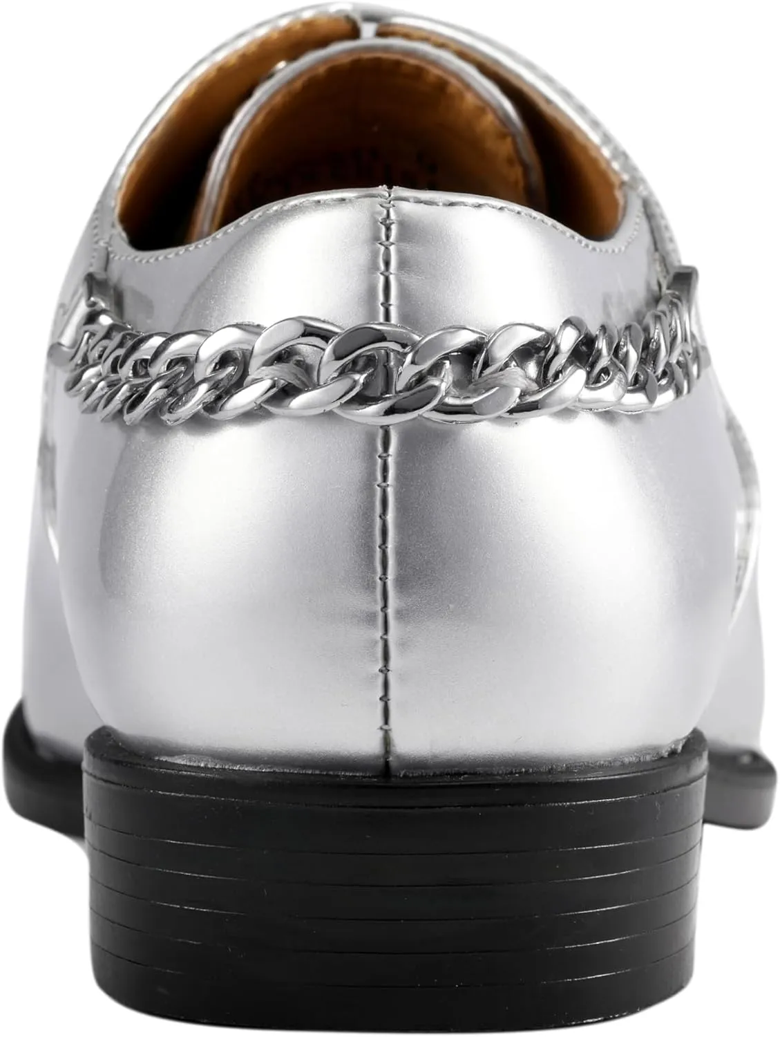 Bolano Men's Oxford Dress Shoes - Chainz Model with Cuban Heel and Lace-Up Closure