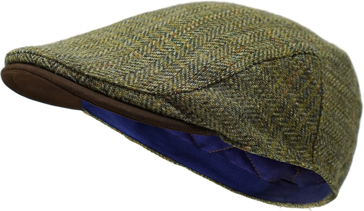 Borges & Scott The Sloan - Irish Tweed and Nubuck Leather Flat Cap