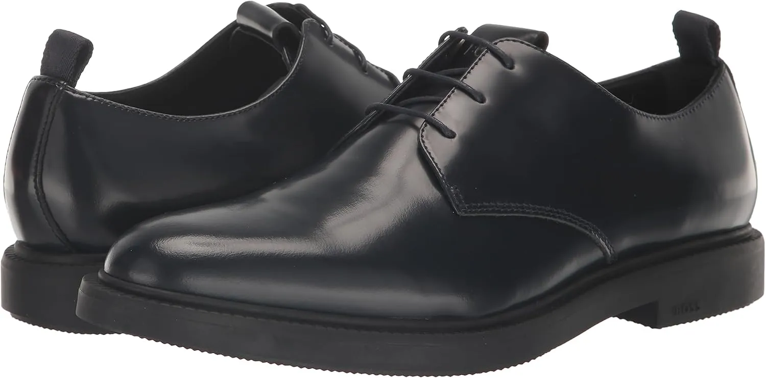 BOSS Men's Larry Brush Off Leather Derby Dress Shoe Oxford