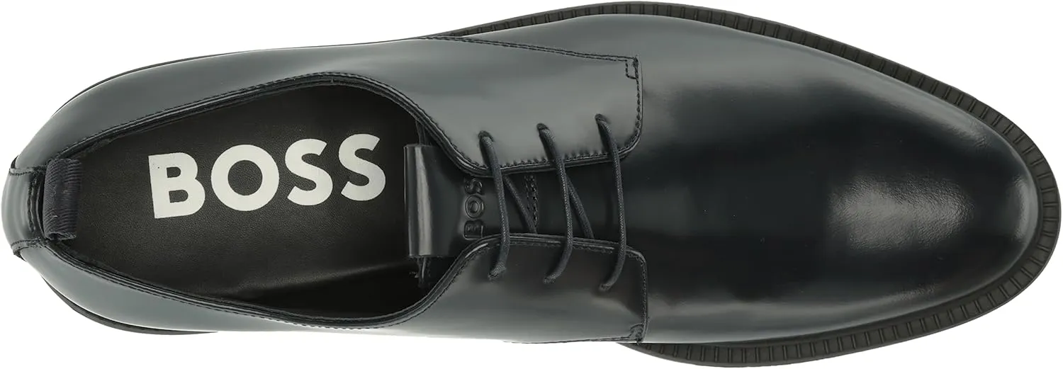 BOSS Men's Larry Brush Off Leather Derby Dress Shoe Oxford