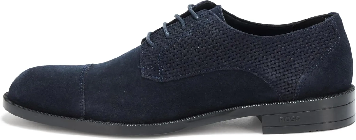 BOSS Men's Tayil Suede Leather Derby Dress Shoe Oxford