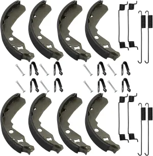 Brake Shoes Kit Front & Rear for Kawasaki Mule 600 610 SX KAF400 2005-2022, OEM#41047-0001 41047-1052 41047-7501