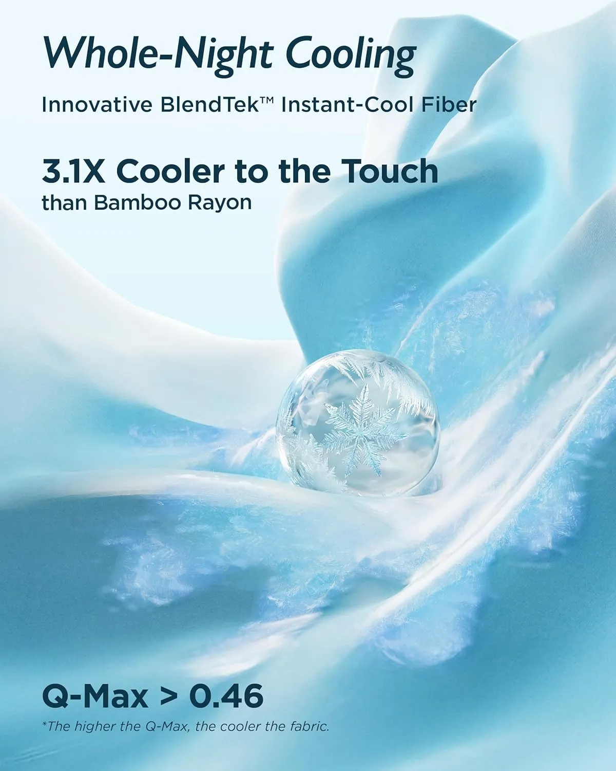 Breescape Cooling Sheet Set Queen Size - BlendTek™ Dry & Cool Technology for Hot Sleepers and Night Sweats, Q-Max>0.46 Tech, Deep Pocket Up to 18", 360° Elastic Band, Misty Gray