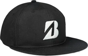 Bridgestone Tour Flat Snapback Cap (Black, Adjustable) 2023 Golf Hat