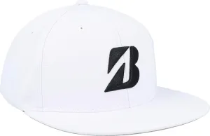 Bridgestone Tour Flat Snapback Cap (White, Adjustable) 2023 Golf Hat