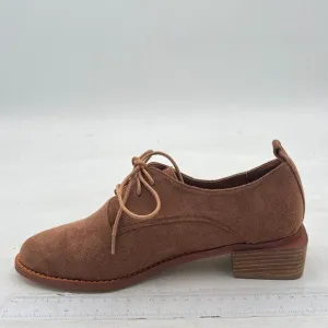 Brown Suede Lace-up Pumps Oxford ShoesComfort Vintage Party Prom Formal Shoes