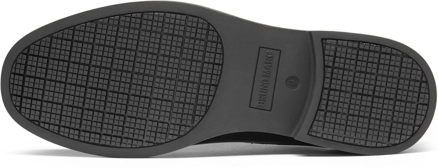 Bruno Marc Men's Non Slip Work Shoes, Waterproof Restaurant Derby Dress Shoes